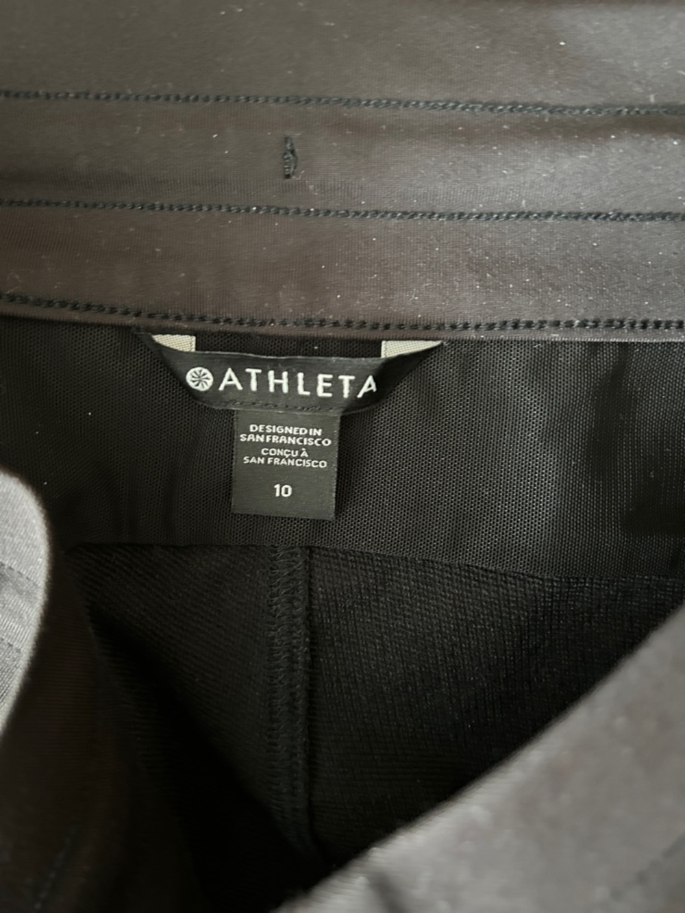 Athleta Black Women's Track Joggers with Zip Pockets - Picture 2 of 13